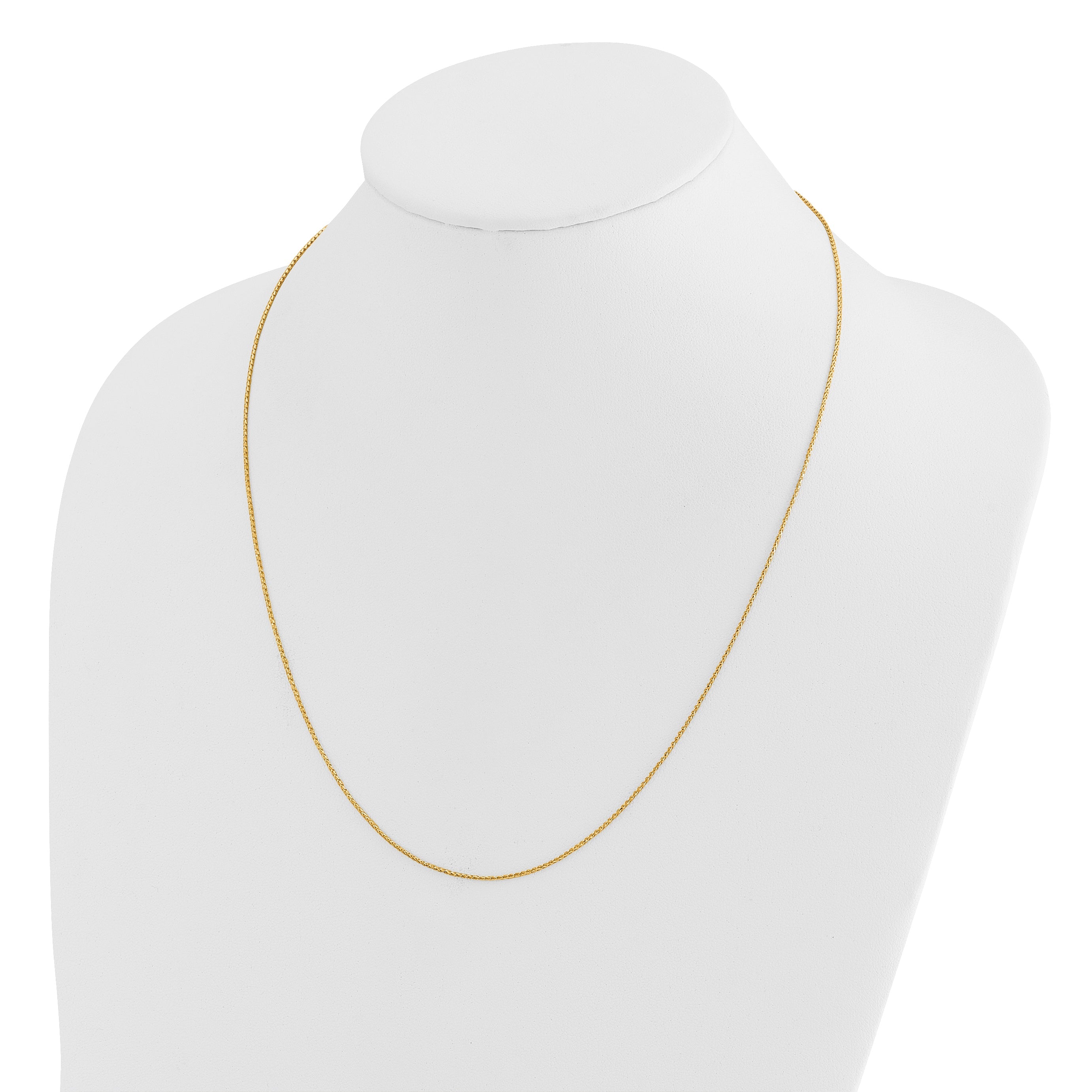 22 Inch 14K Adjustable 1mm D/C Open Franco Chain Necklace