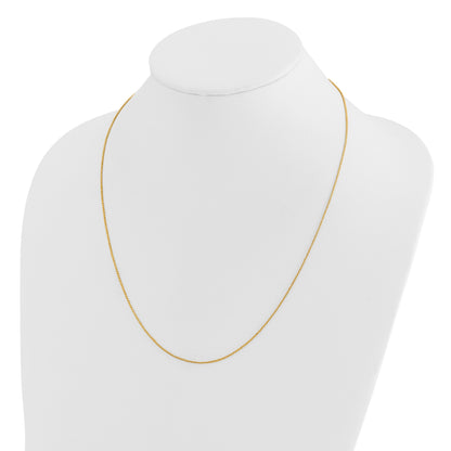 22 Inch 14K Adjustable 1mm D/C Open Franco Chain Necklace