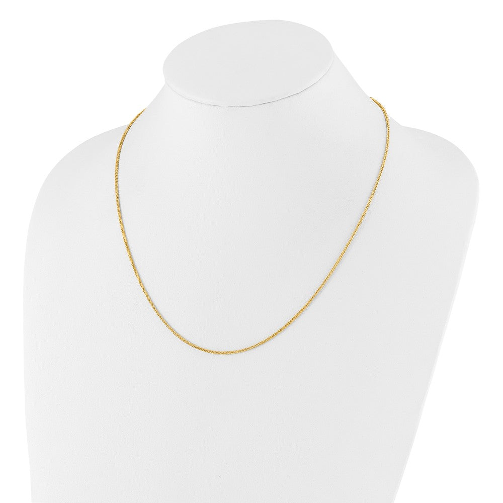 22 Inch 14K Adjustable 1.5mm Wheat Chain Necklace