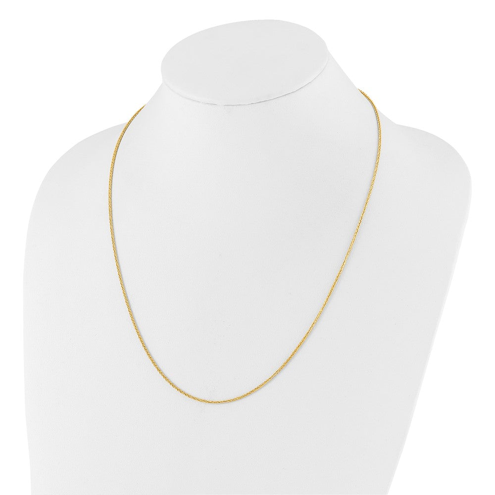 30 Inch 14K Adjustable 1.5mm Wheat Chain Necklace