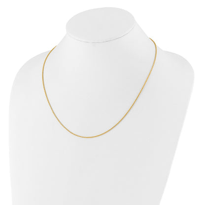22 Inch 14K Adjustable 1.3mm D/C Wheat Chain Necklace
