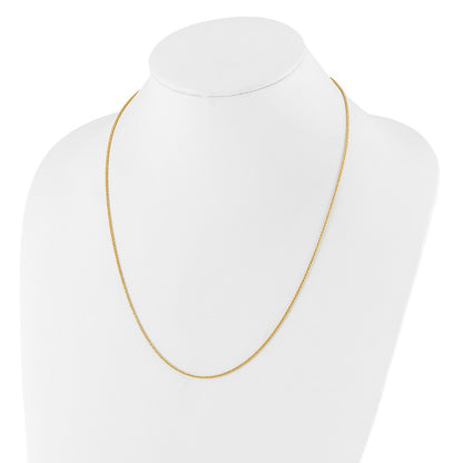 22 Inch 14K Adjustable 1.3mm D/C Wheat Chain Necklace