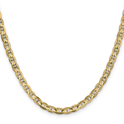 18 Inch 14K 4.5mm Concave Anchor Chain Necklace