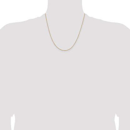 2 Inch 14K Yellow Gold 1.05mm D/C Cable Chain Necklace