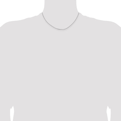 16 Inch 14K White Gold 1.05mm D/C Cable Chain Necklace