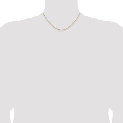 16 Inch 14K Yellow Gold 1.4mm D/C Cable Chain Necklace