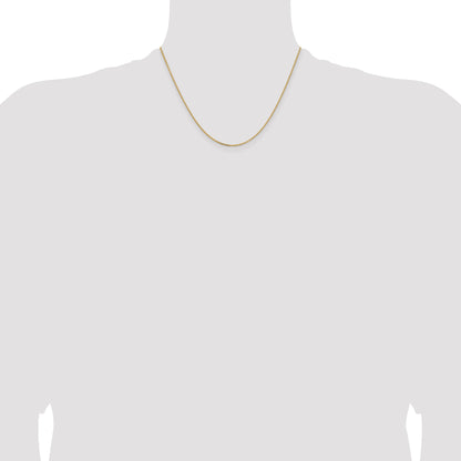 18 Inch 14K Yellow Gold 1.4mm D/C Cable Chain Necklace