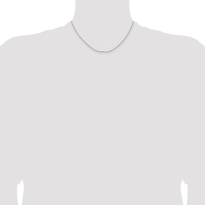 16 Inch 14K White Gold 1.4mm D/C Cable Chain Necklace