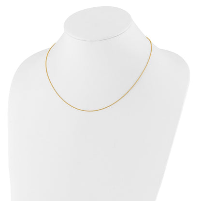 2 Inch 14K Yellow Gold 1.25mm Round Cable 1In+1In Adjustable Chain Necklace