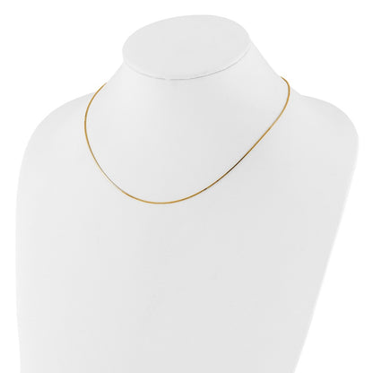 26 Inch 14K Yellow Gold .95mm Box 2In+2In Adjustable Chain Necklace