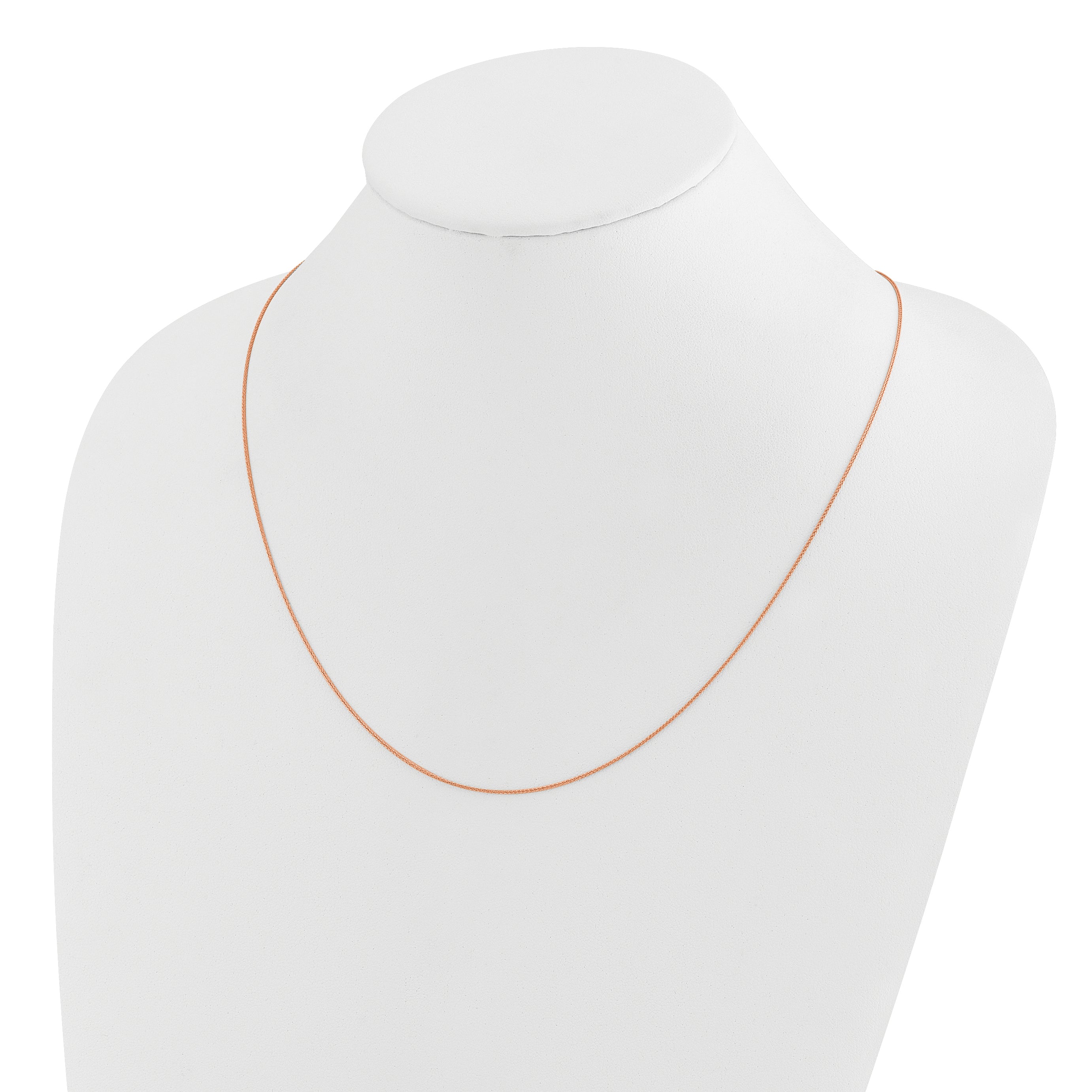 22 Inch 14K Rose Gold Adjustable .85mm Wheat Chain Necklace