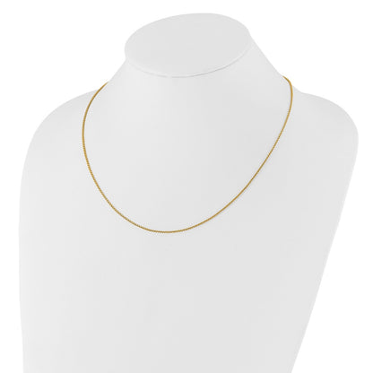 26 Inch 14K Yellow Gold Adjustable 1.35mm Round Box Chain Necklace
