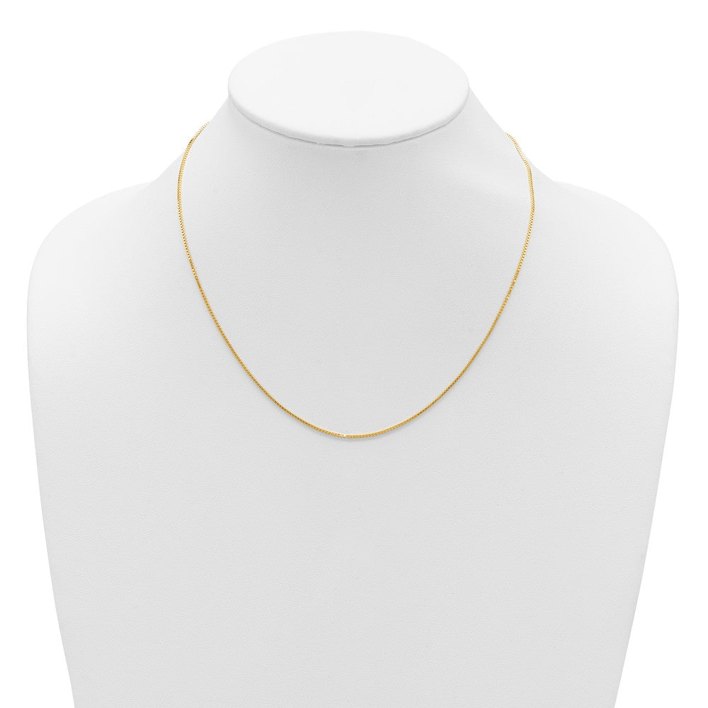 26 Inch 14K Yellow Gold 1mm Box 2In+2In Adjustable Chain Necklace