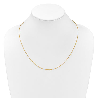 22 Inch 14K Yellow Gold Adjustable 1.15mm D/C Open Franco Chain Necklace