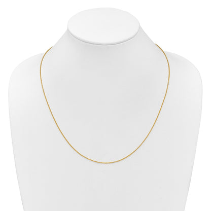 22 Inch 14K Yellow Gold Adjustable 1.15mm D/C Open Franco Chain Necklace