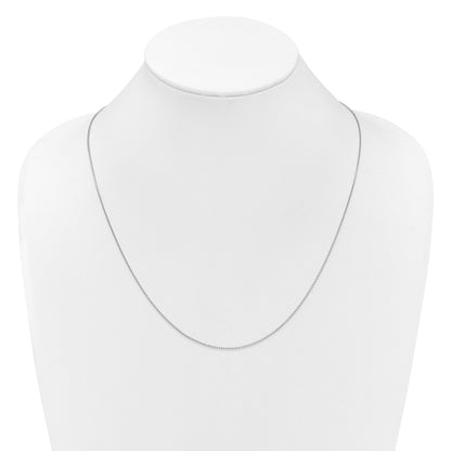 26 Inch 14K White Gold Adjustable 1.1mm Franco Chain Necklace