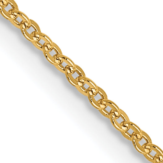 24 Inch 14K Yellow Gold 1.1mm Flat Cable Chain Necklace