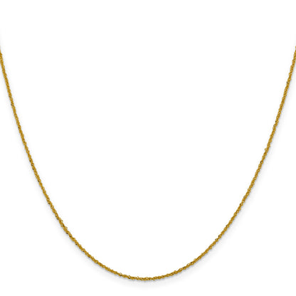16 Inch 14K 1mm Sparkle Singapore Chain Necklace