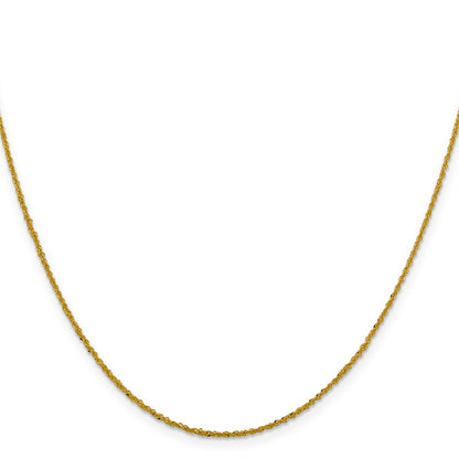 16 Inch 14K 1.3mm Sparkle Singapore Chain Necklace