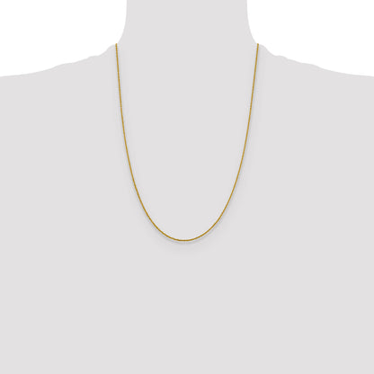 24 Inch 14K Yellow Gold 1.3mm Sparkle Singapore Chain Necklace