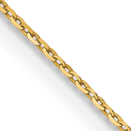 24 Inch 18K Yellow Gold 1.15mm D/C Cable Chain Necklace