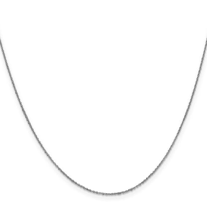 20 Inch 14K White Gold .8mm Sparkle Singapore Chain Necklace