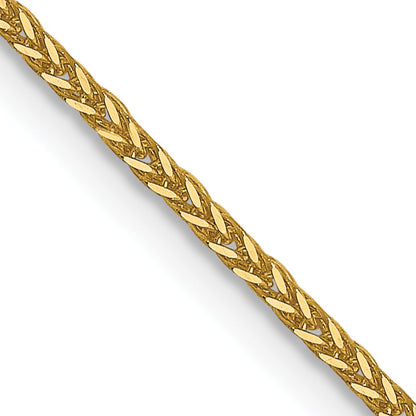 18 Inch 14K 1mm D/C Quadra Wheat Chain Necklace