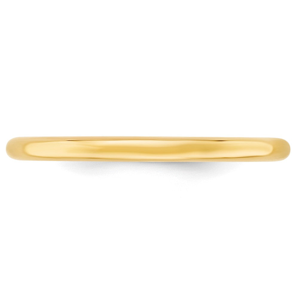 10k Yellow Gold 2mm Standard Weight Comfort Fit Wedding Band Ring