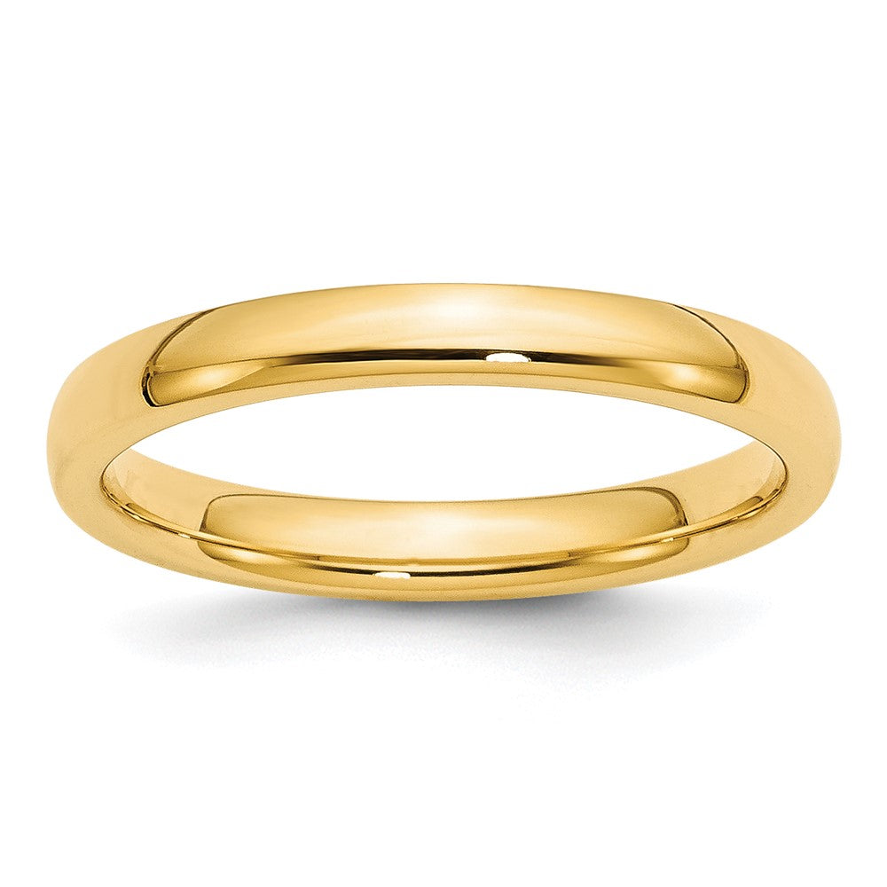 10k Yellow Gold 3mm Standard Weight Comfort Fit Wedding Band Ring