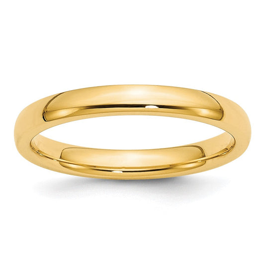 10k Yellow Gold 3mm Standard Weight Comfort Fit Wedding Band Ring