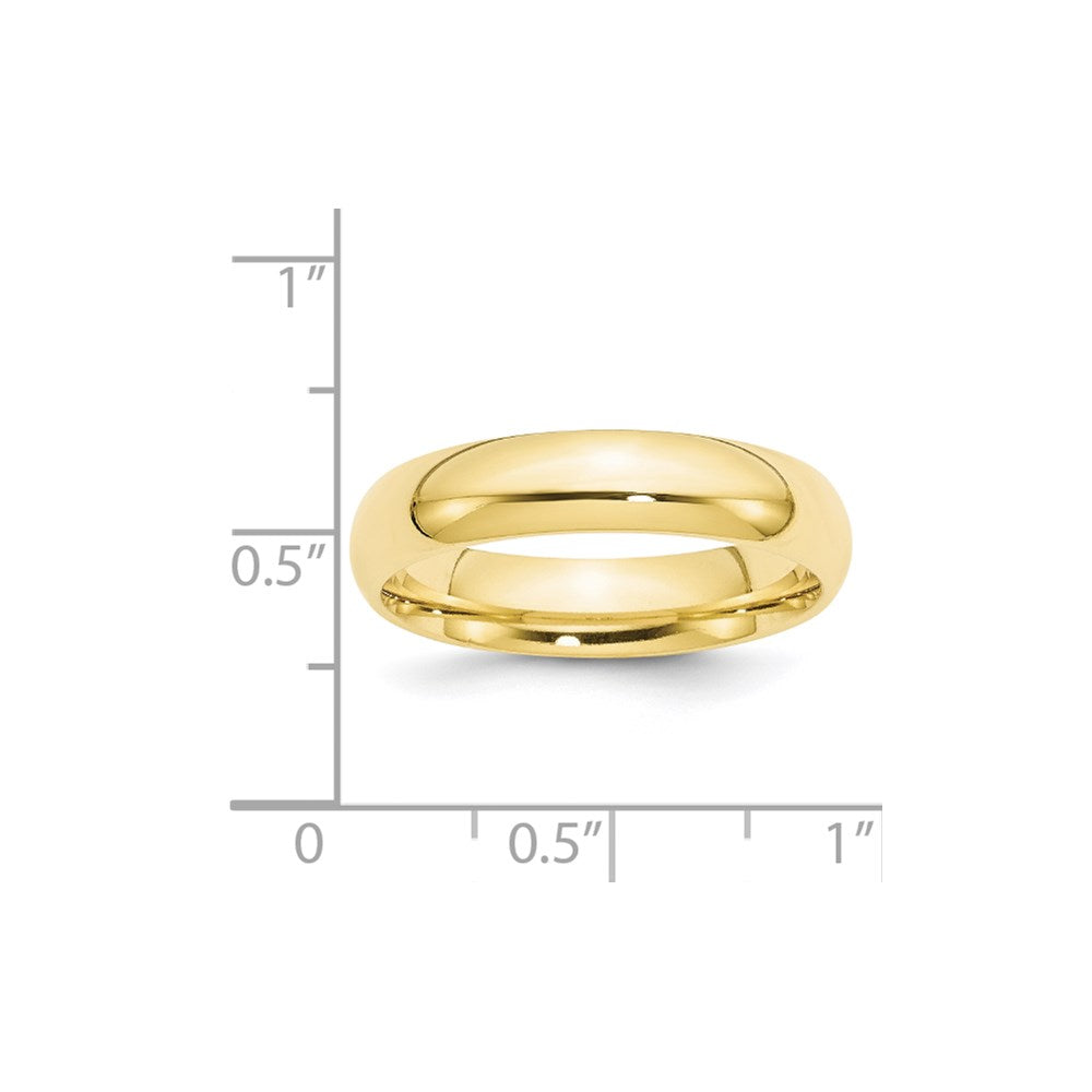 10k Yellow Gold 5mm Standard Weight Comfort Fit Wedding Band Ring