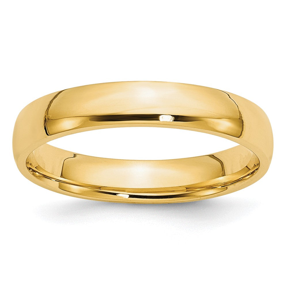10k Yellow Gold 4mm Lightweight Comfort Fit Wedding Band Ring