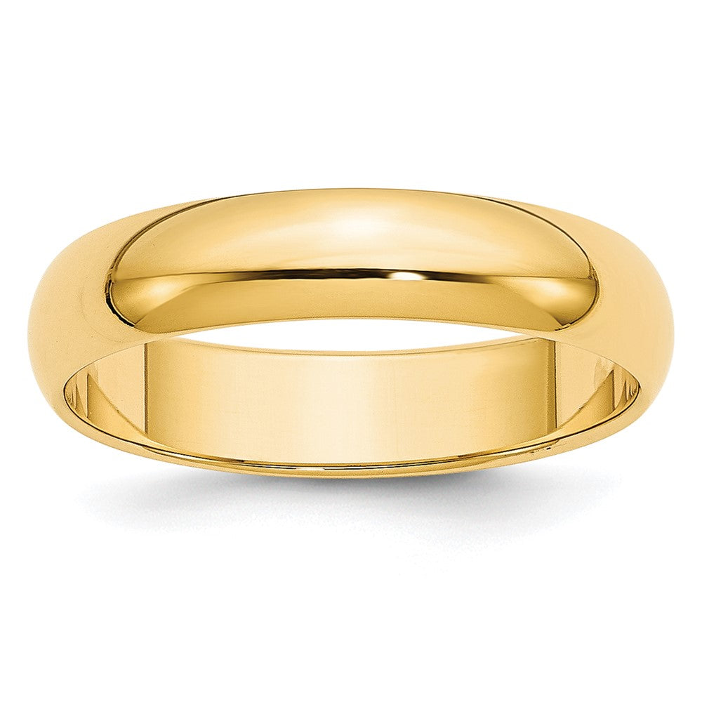 10k Yellow Gold 5mm Half Round Wedding Band Ring