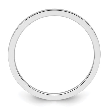 10K White Gold 10K 1.2mm Flat Polished Stackable Band Size 6.5