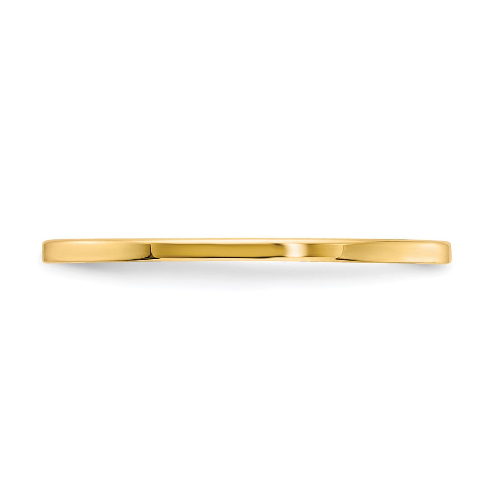 10K Yellow Gold 10K 1.2mm Flat Polished Stackable Band Size 6.5