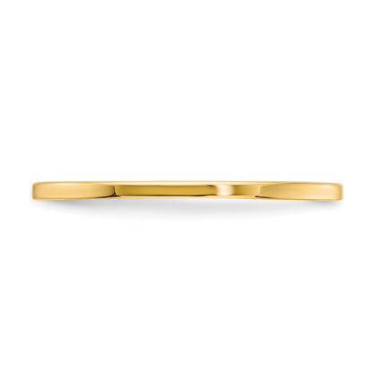 10K Yellow Gold 10K 1.2mm Flat Polished Stackable Band Size 6.5