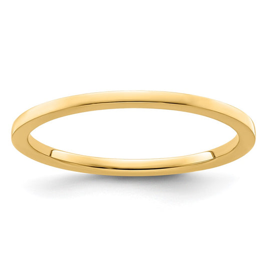 10K Yellow Gold 10K 1.2mm Flat Polished Stackable Band Size 6.5