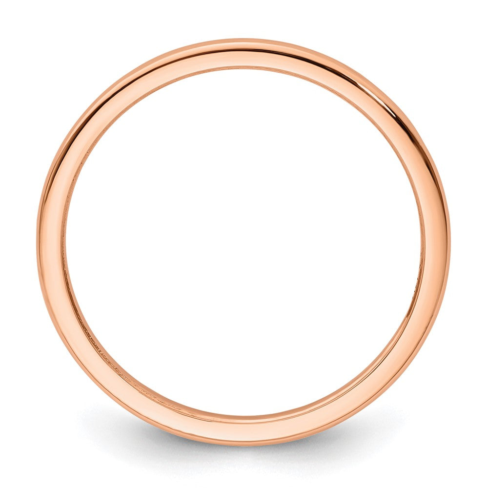 10K Rose Gold 10K 1.2mm Half Round Polished Stackable Band Size 11