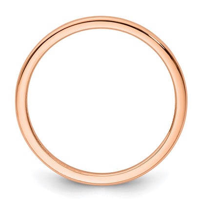 10K Rose Gold 10K 1.2mm Half Round Polished Stackable Band Size 11