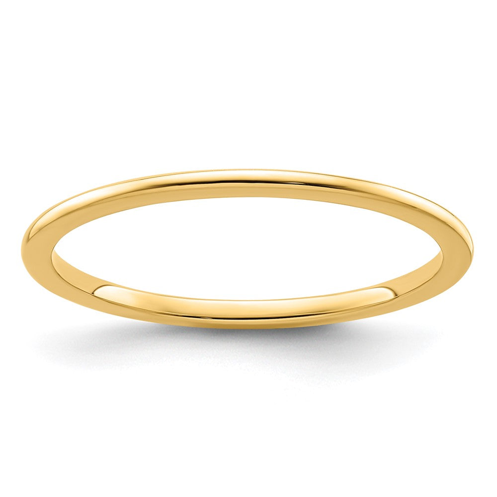 10K Yellow Gold 10K 1.2mm Half Round Polished Stackable Band Size 6