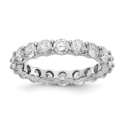 Platinum Diamond Shared Prong Eternity Wedding Band Ring