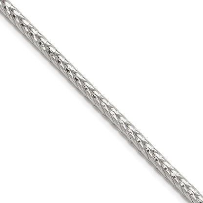 Sterling Silver 3.8mm Diamond-cut Round Franco 26 Inch Chain