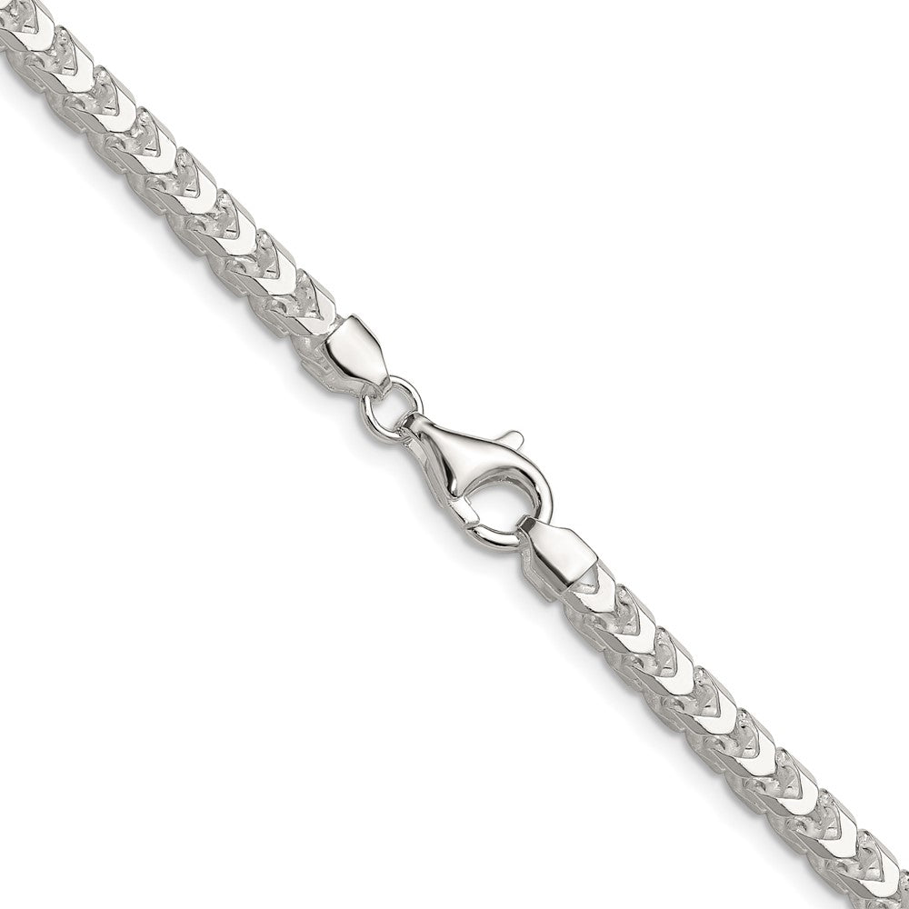 Sterling Silver 4.7mm D/C Square Franco 22 Inch Chain