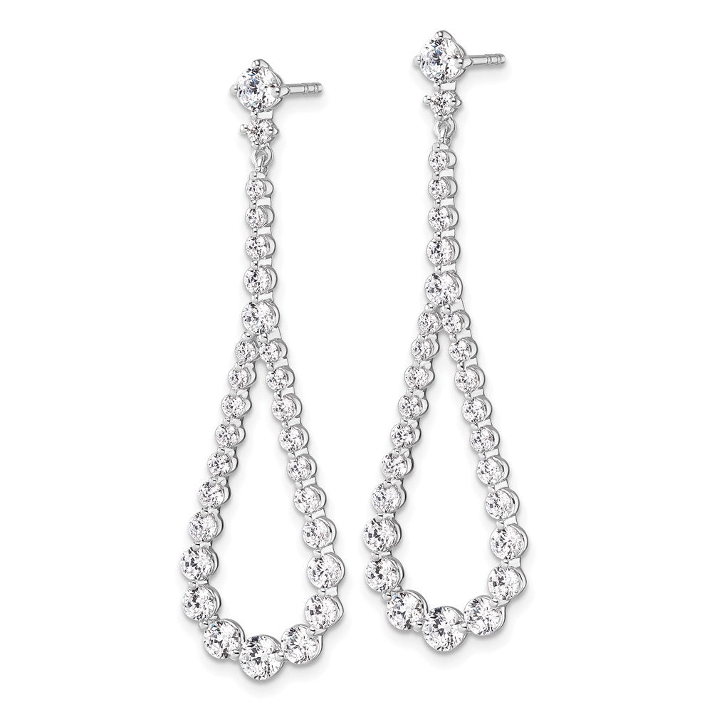 14K White Gold 3 carat Lab Grown Diamond VS/SI+ G+ Complete Fashion Teardrop Earrings