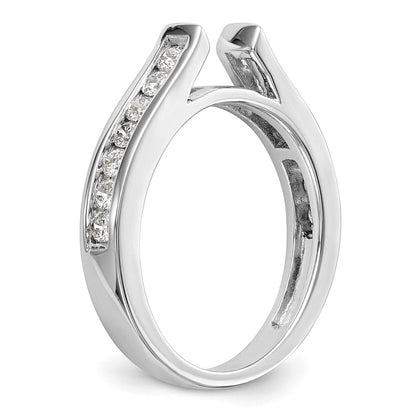 14K White Gold Peg Set 1/3 carat Channel-set Diamond Semi-mount Engagement Ring