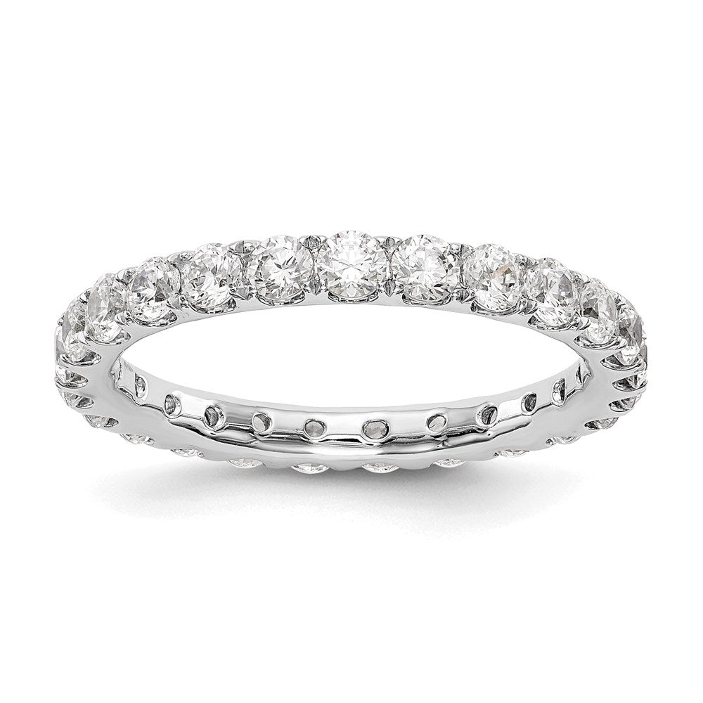 14K White Gold TRUE ORIGIN Lab Grown Diamond VS+ F+ 1 1/2ct. Eternity Wedding Band Ring