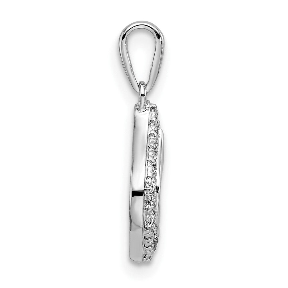 14K White Gold 1/4 carat Diamond Vintage Pendant