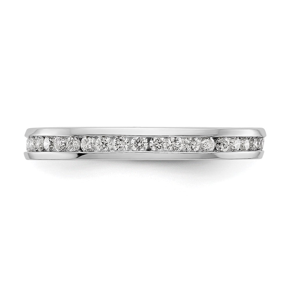 Platinum Diamond Channel Set Eternity Wedding Band Ring
