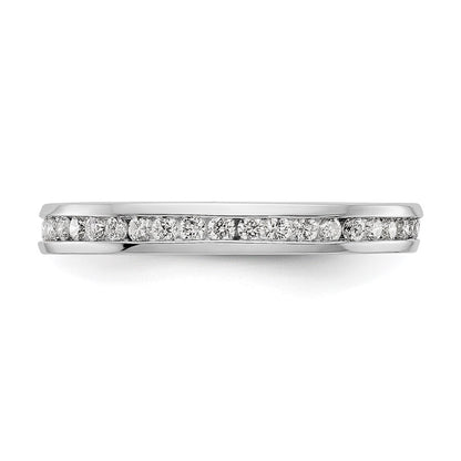 Platinum Diamond Channel Set Eternity Wedding Band Ring