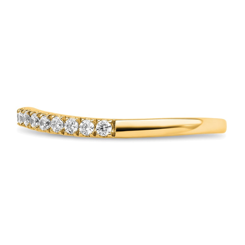 True Origin 14K Yellow Gold 1/2 carat Lab Grown Diamond VS+ F+ Set of Two Complete Wedding Band Rings